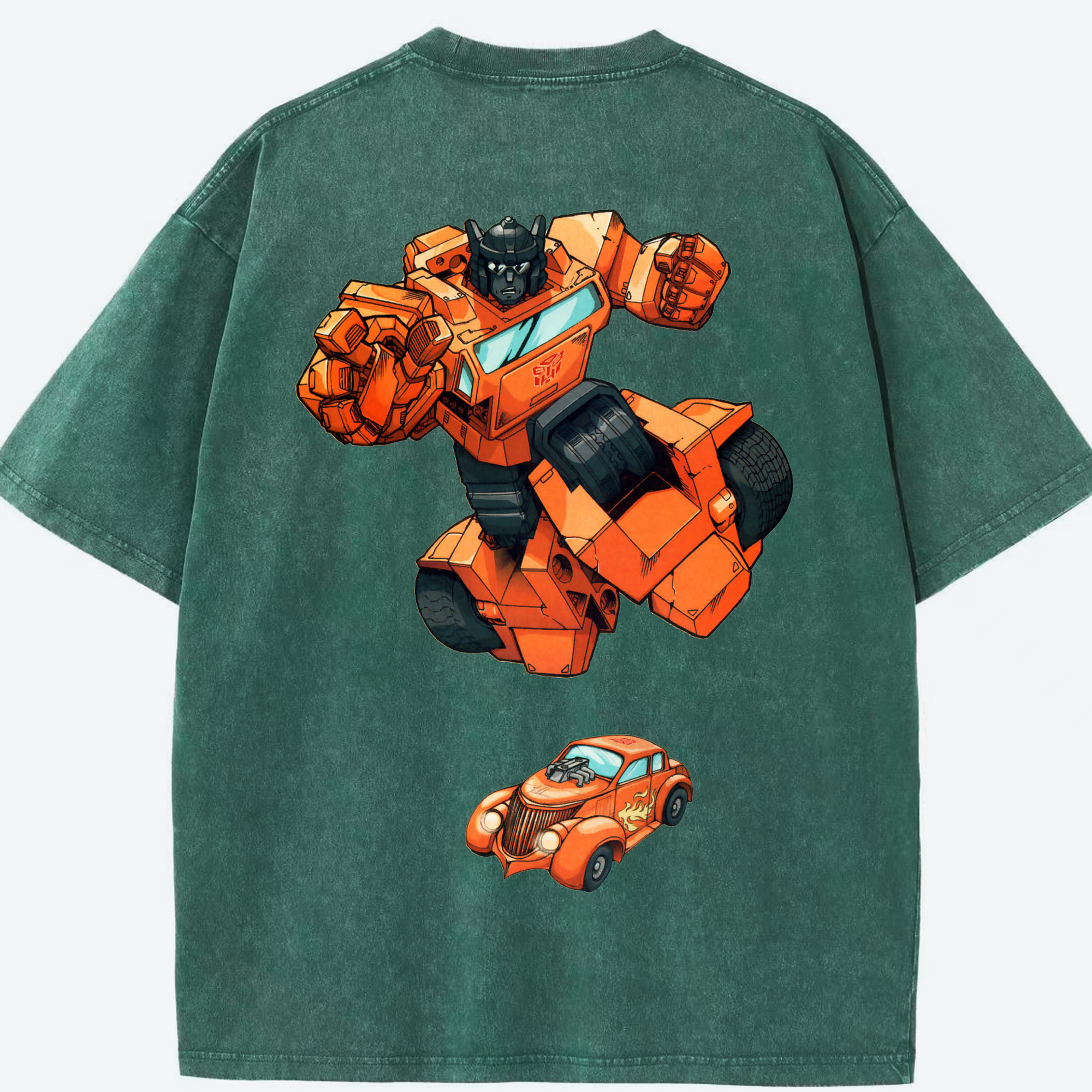 （画像用）  綿100% ヴィンテージ風 半袖Tシャツ（背面プリント）